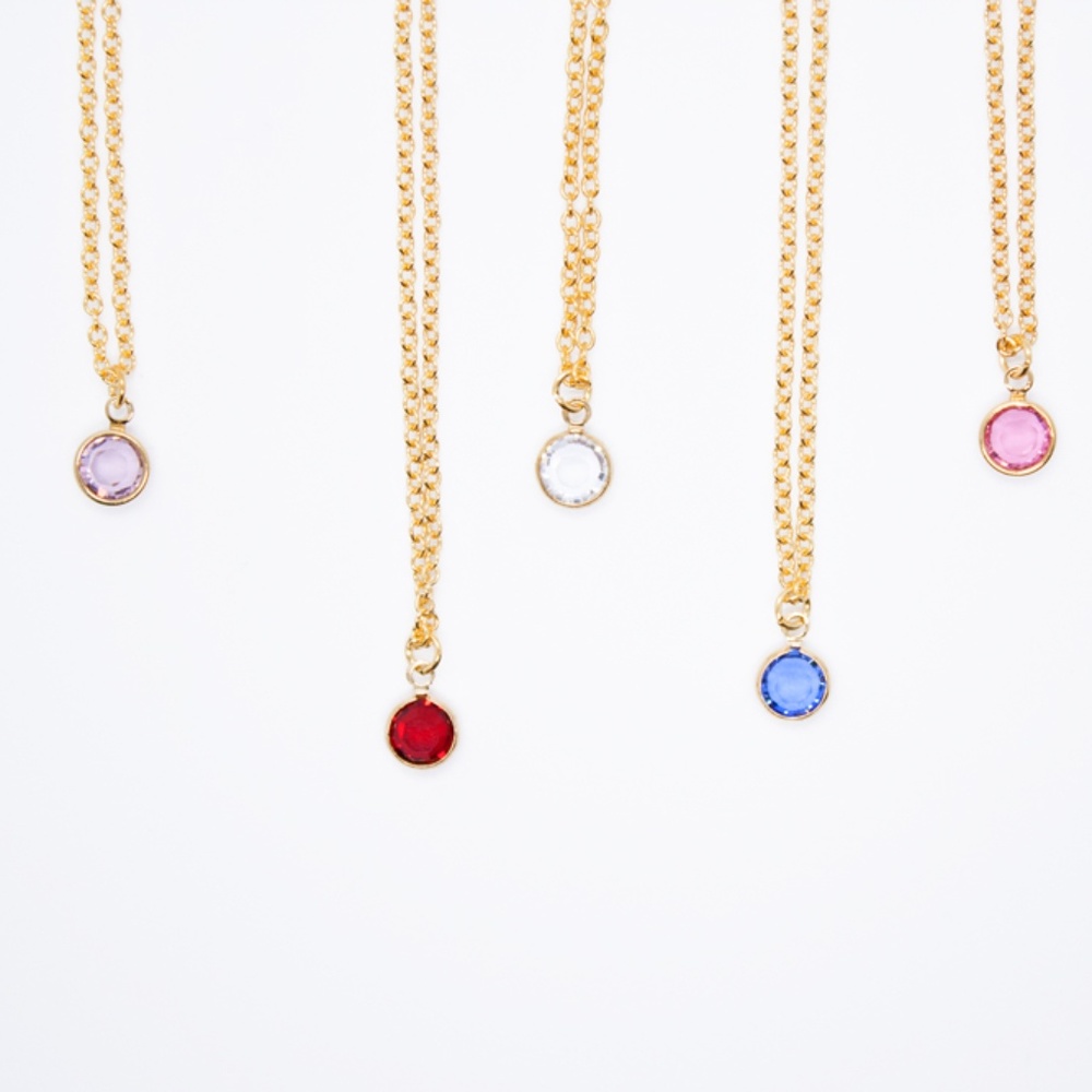 Minimalist Crystal Drop 16 inch Necklace
